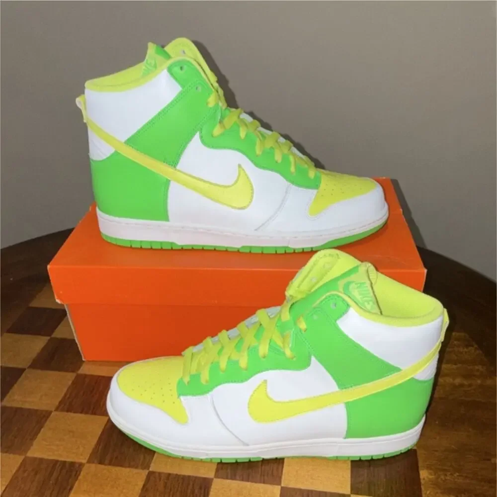 Size 11 - Nike Dunk High OG 2007 DS Lemon Chiffon Radiant Green 309432-171